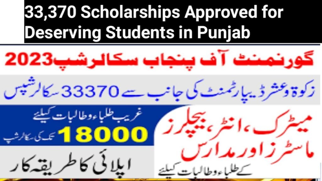 33,370 Scholarships Approved for Deserving Students in Punjab